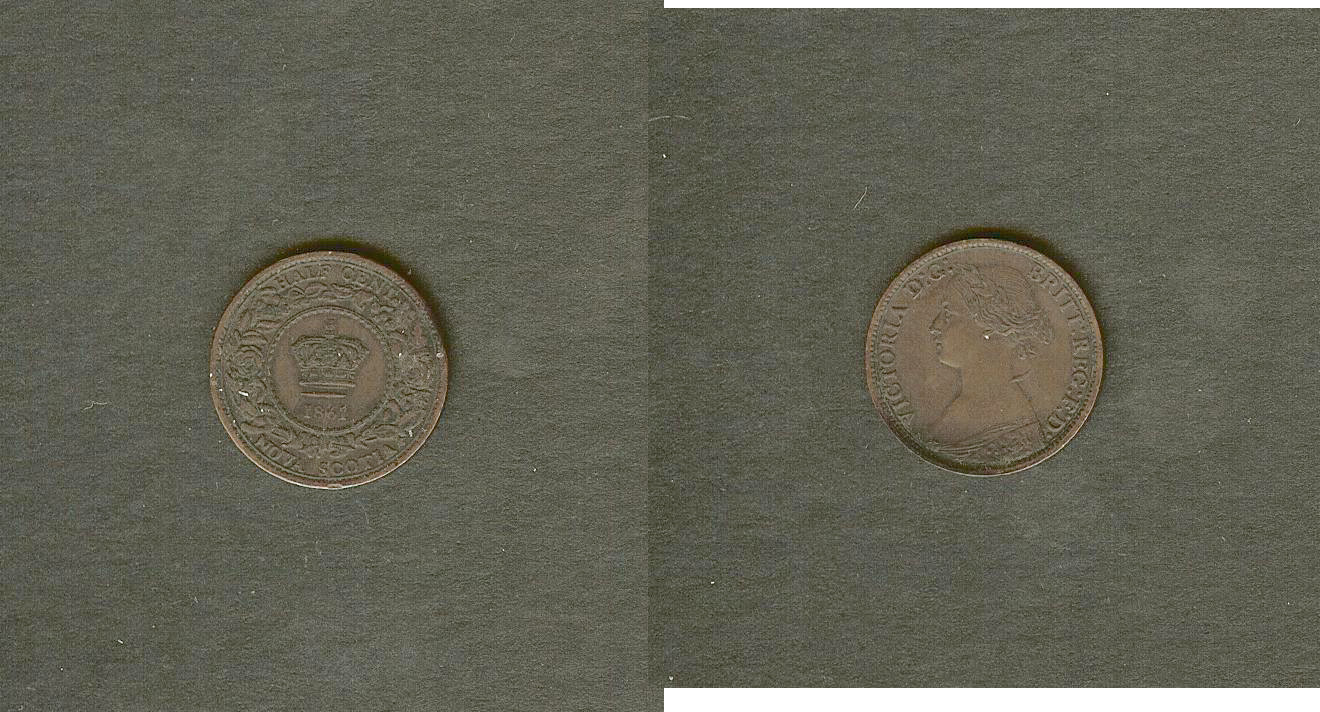 CANADA 1/2 Cent Nova Scotia (Nouvelle Ecosse) 1861 TTB+